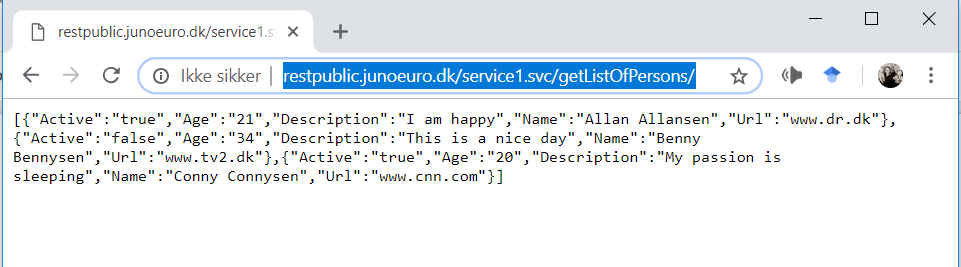 Rest Web Service Simply.com screenshot