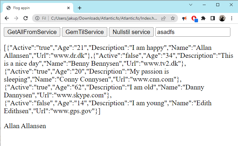 Rest Web Service Simply.com screenshot