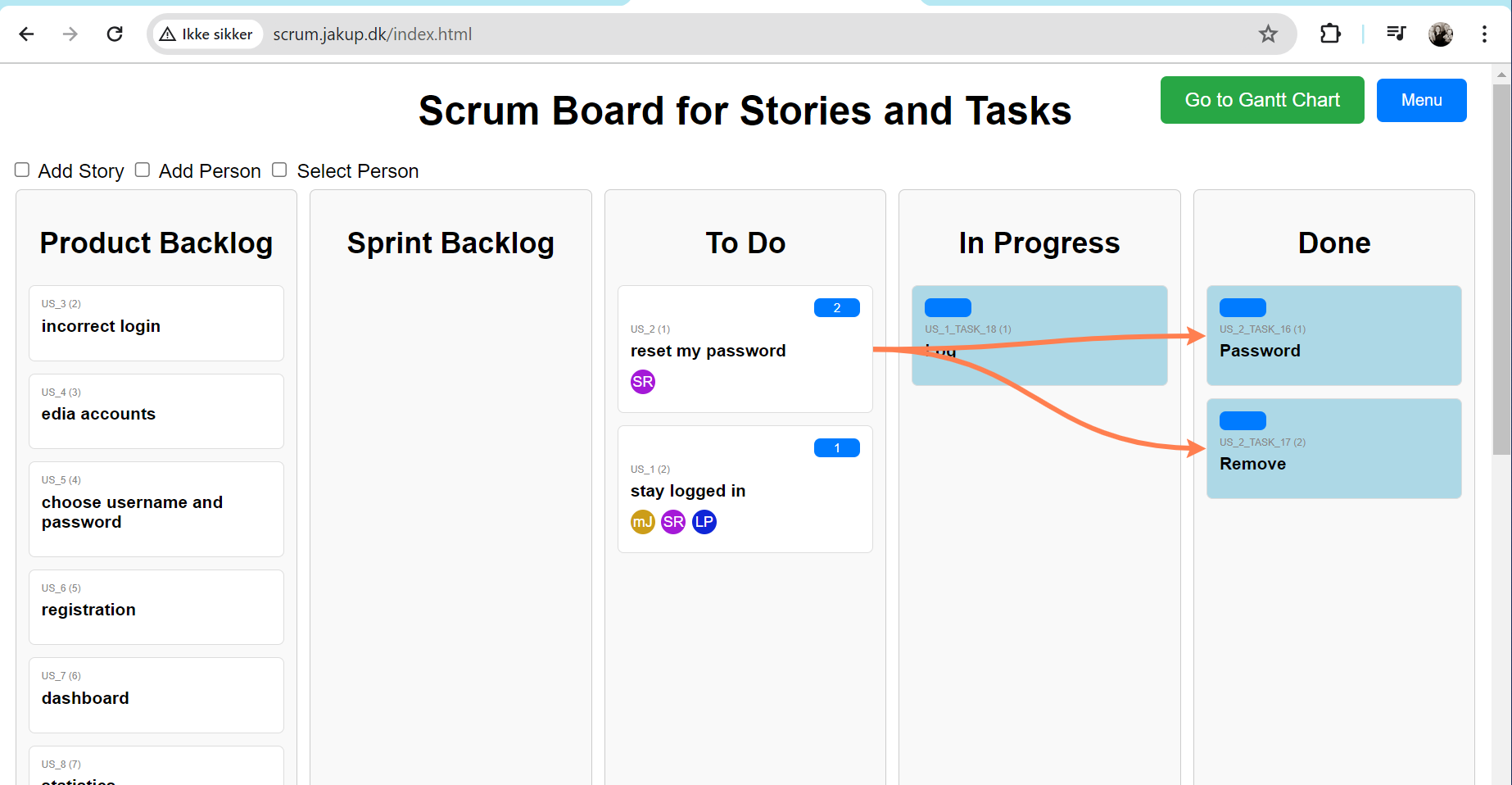 scrum.jakup.dk screenshot