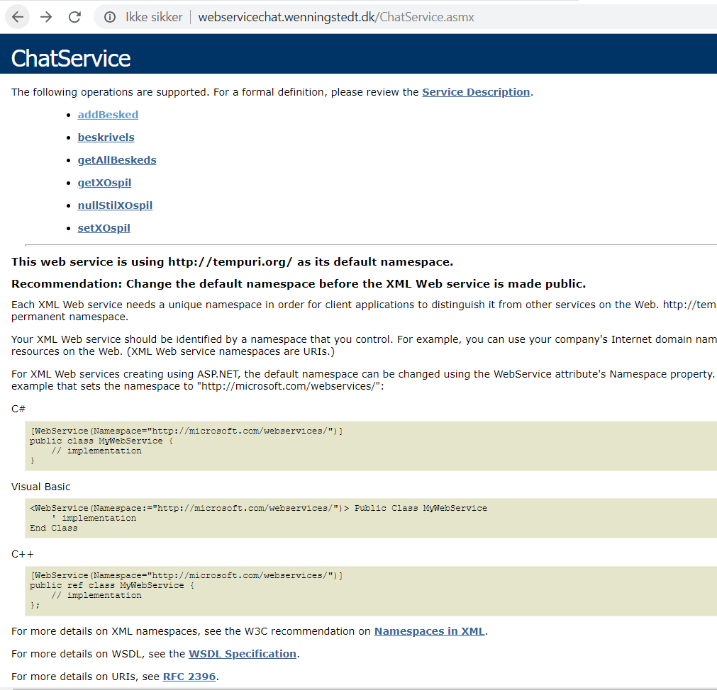 SOAP Web Service (ASMX) screenshot