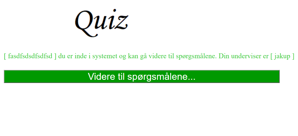 Quiz screenshot